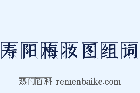 寿阳梅妆图组词是什么意思的图片